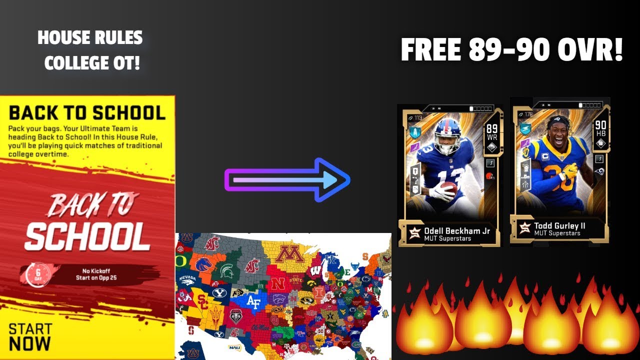HOUSE RULES COLLEGE OT | FREE 89-90 OVR | MADDEN 20 ULTIMATE TEAM