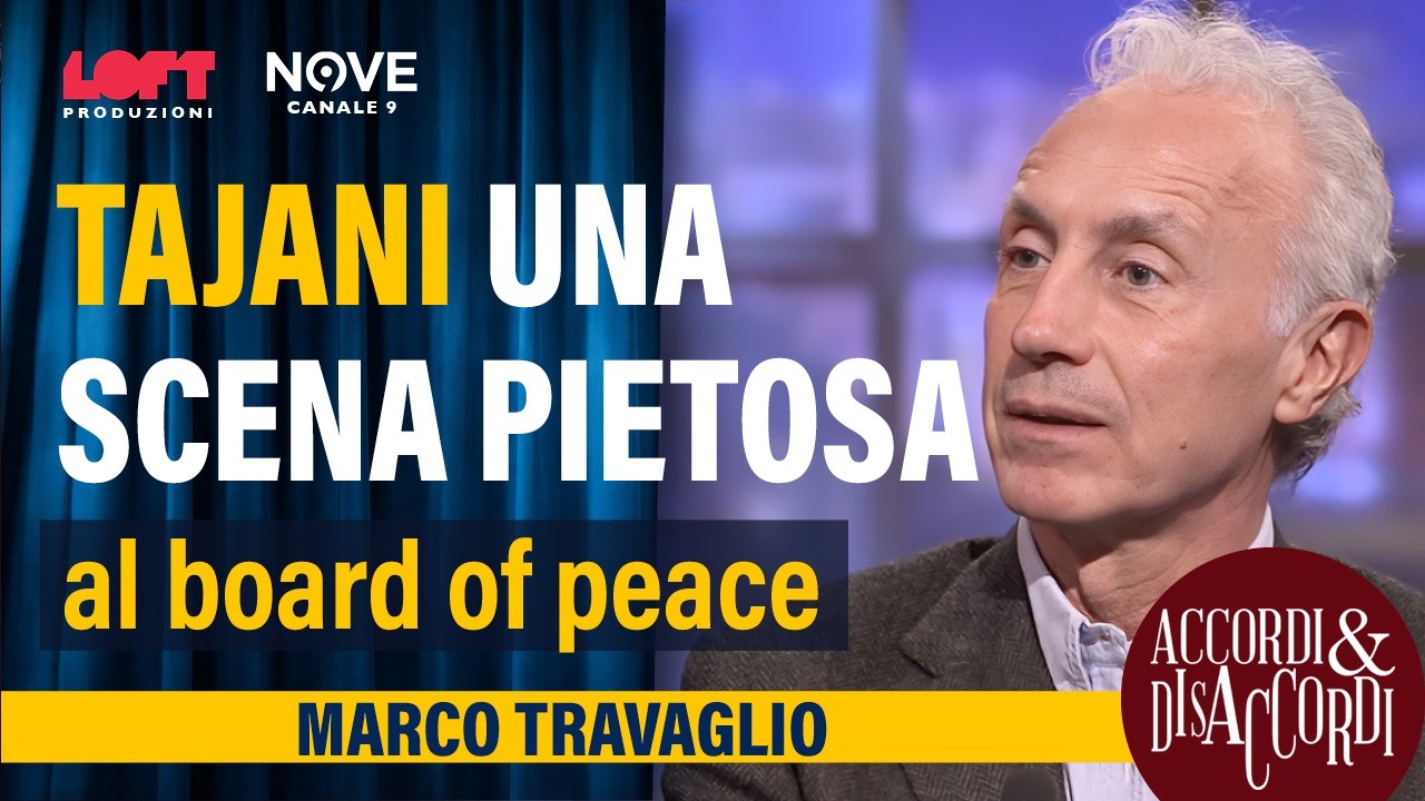 TAJANI una SCENA PIETOSA al board of peace