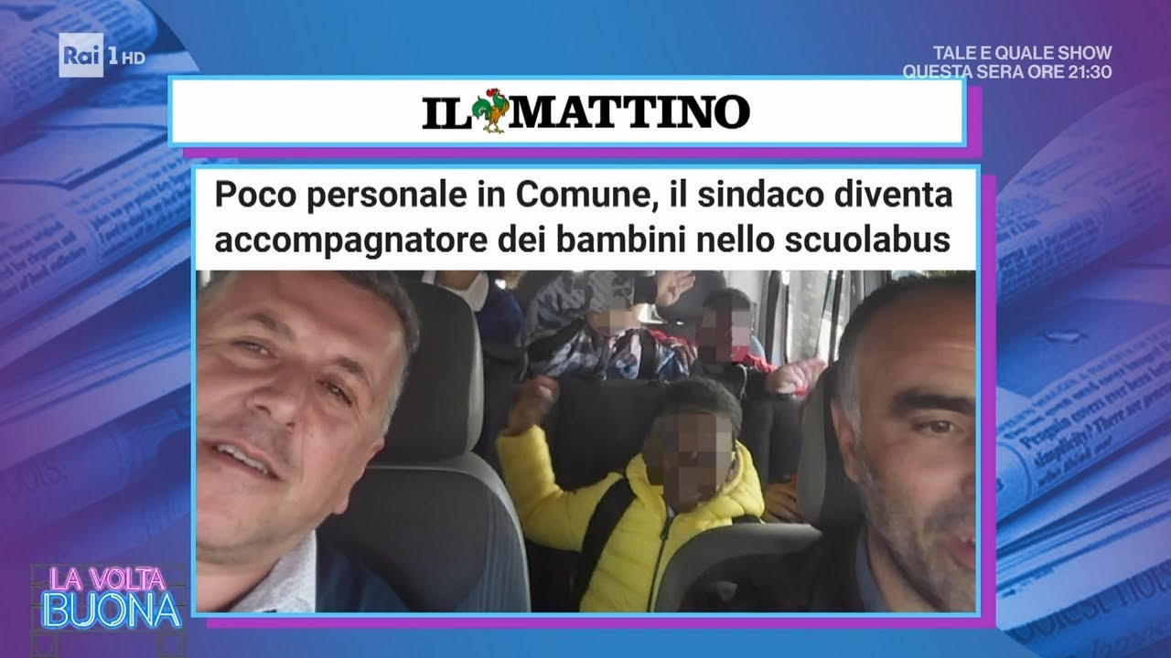 Comune, il sindaco diventa accompagnatore dei bambini nello scuolabus - La Volta Buona 27/10/2023