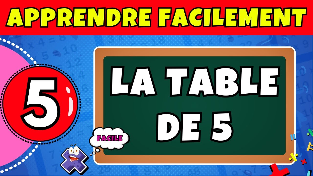 Apprendre la TABLE de MULTIPLICATION de 5 Facilement 🤓 CALCUL MENTAL Facile Pour Enfants #tablede5