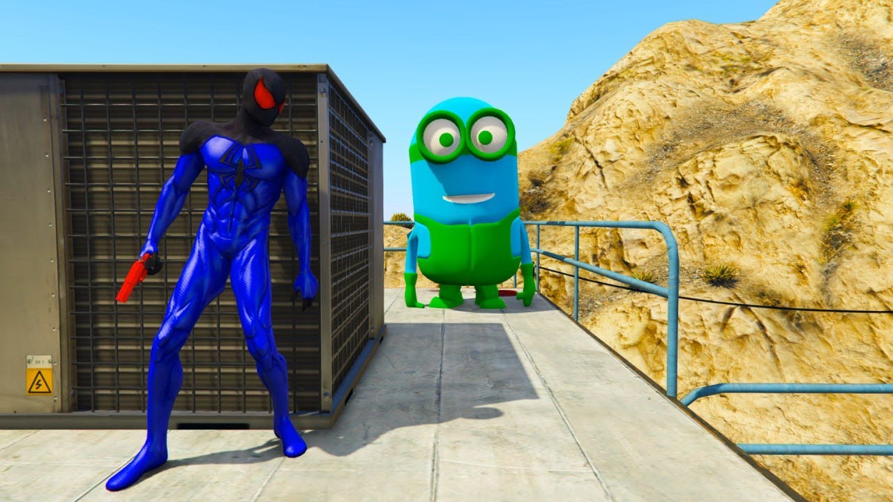 GTA 5 Spiderman vs White Minion | Epic Ragdoll Fails 16