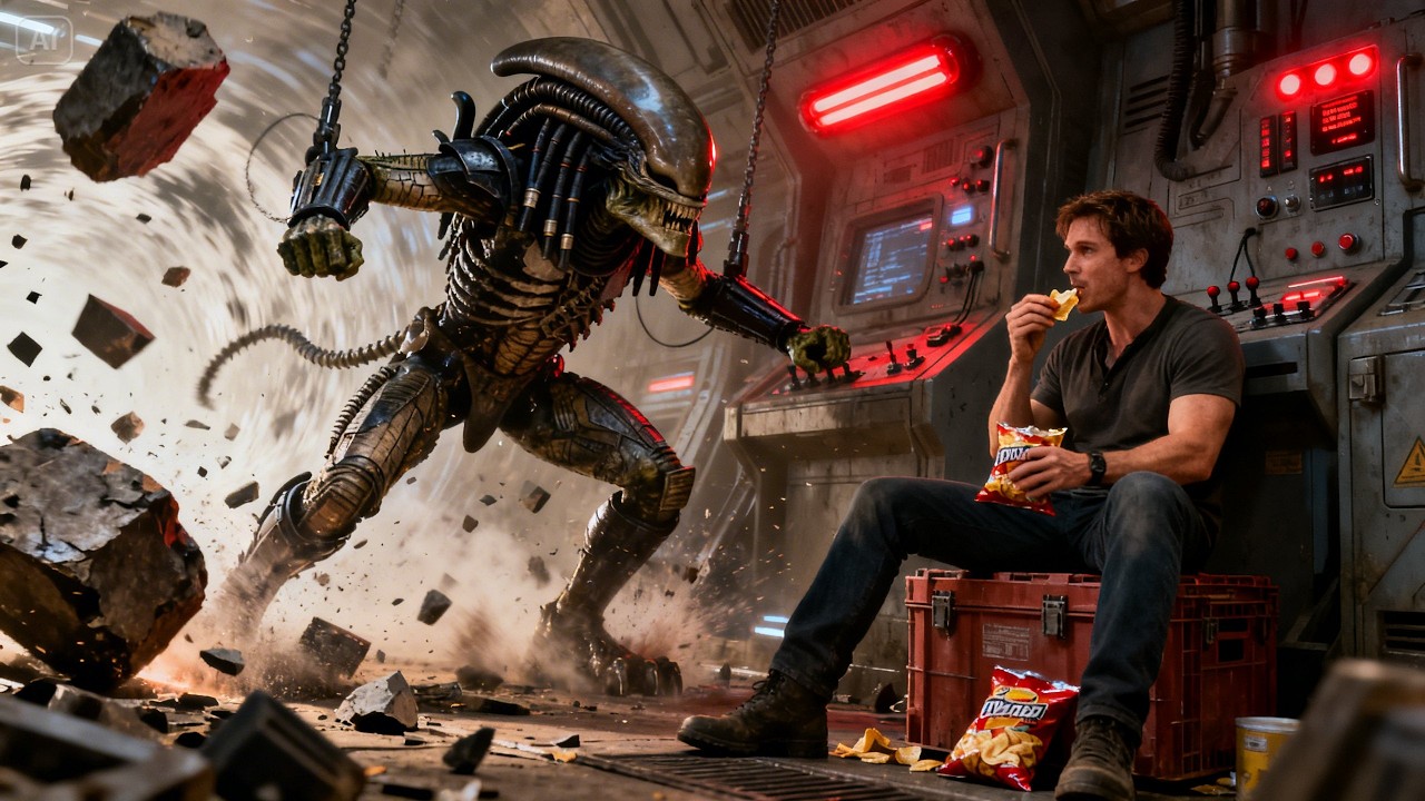 The Predator Raised Gravity to Crush Him | The Human Sat Down and Ate Snacks   HFY Story