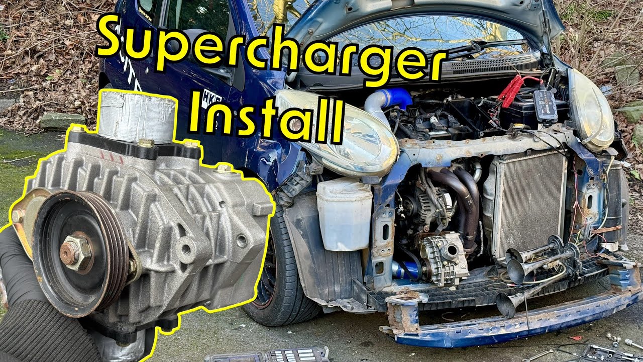 Установка зарядного устройства CityBug Supercharger / Citroen C1 получает китайское зарядное устр...