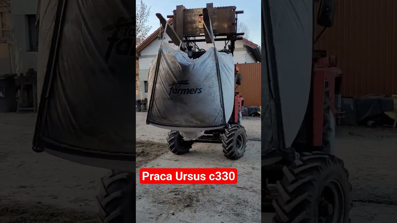 Polski ciągnik z turem vs 600kg przewożenie i podnoszenie #ursus #villagelife #power #tractor