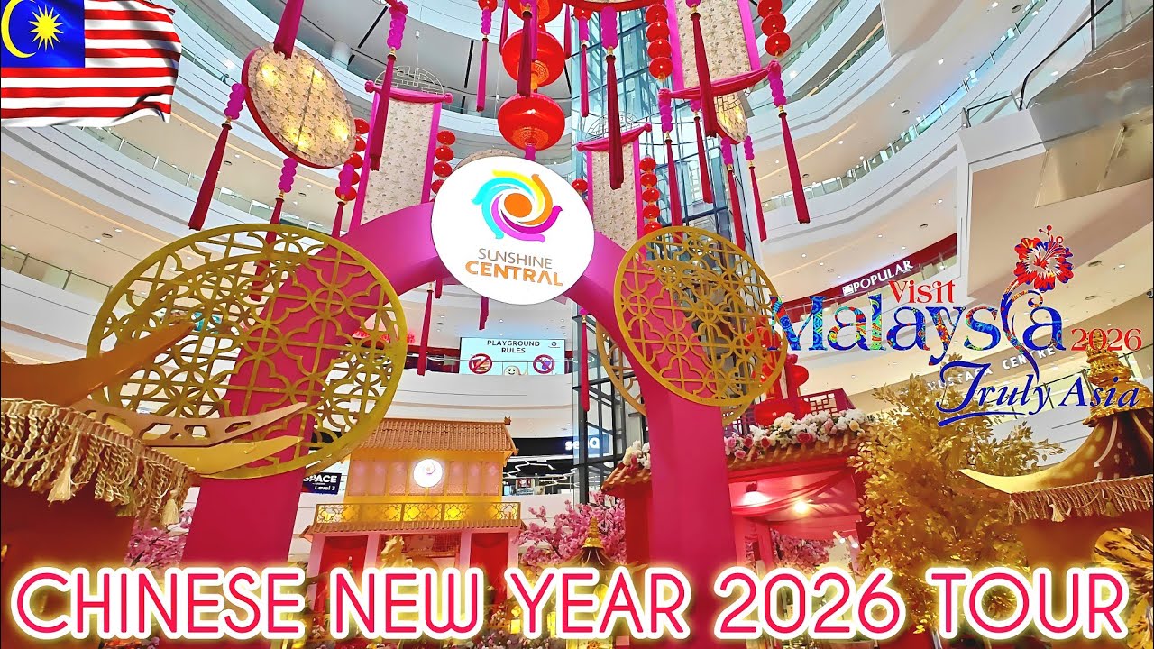 🇲🇾 CNY 2026 in MALAYSIA! 🧧 EXPLORING THE MASSIVE DECORATIONS @ SUNSHINE CENTRAL! PENANG TRAVEL 