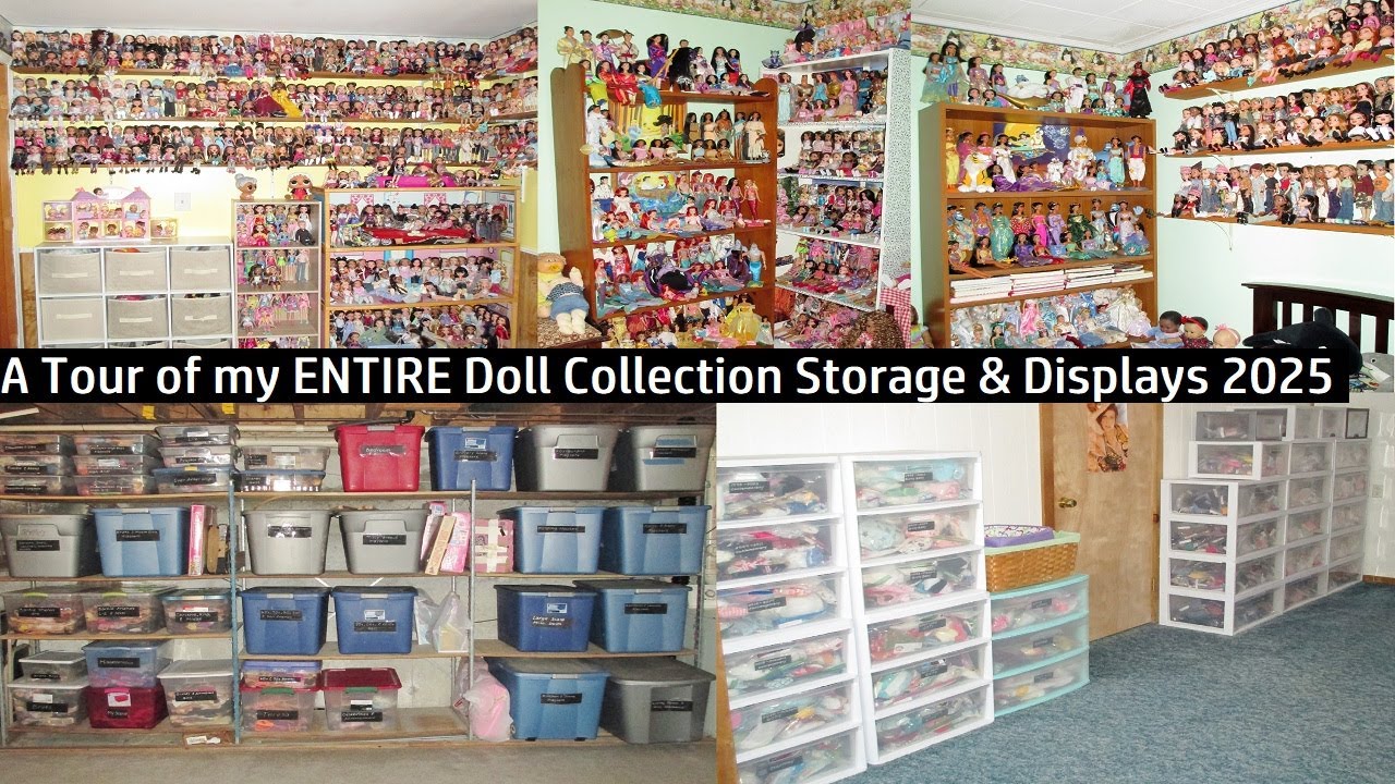 A Tour of my ENTIRE Doll Collection Storage & Displays 2025