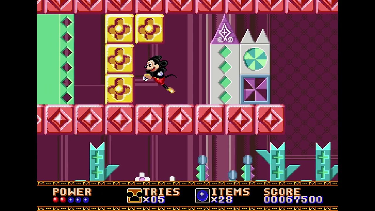 Castle Of Illusion Starring Mickey Mouse (1990) level 2 (no deaths)