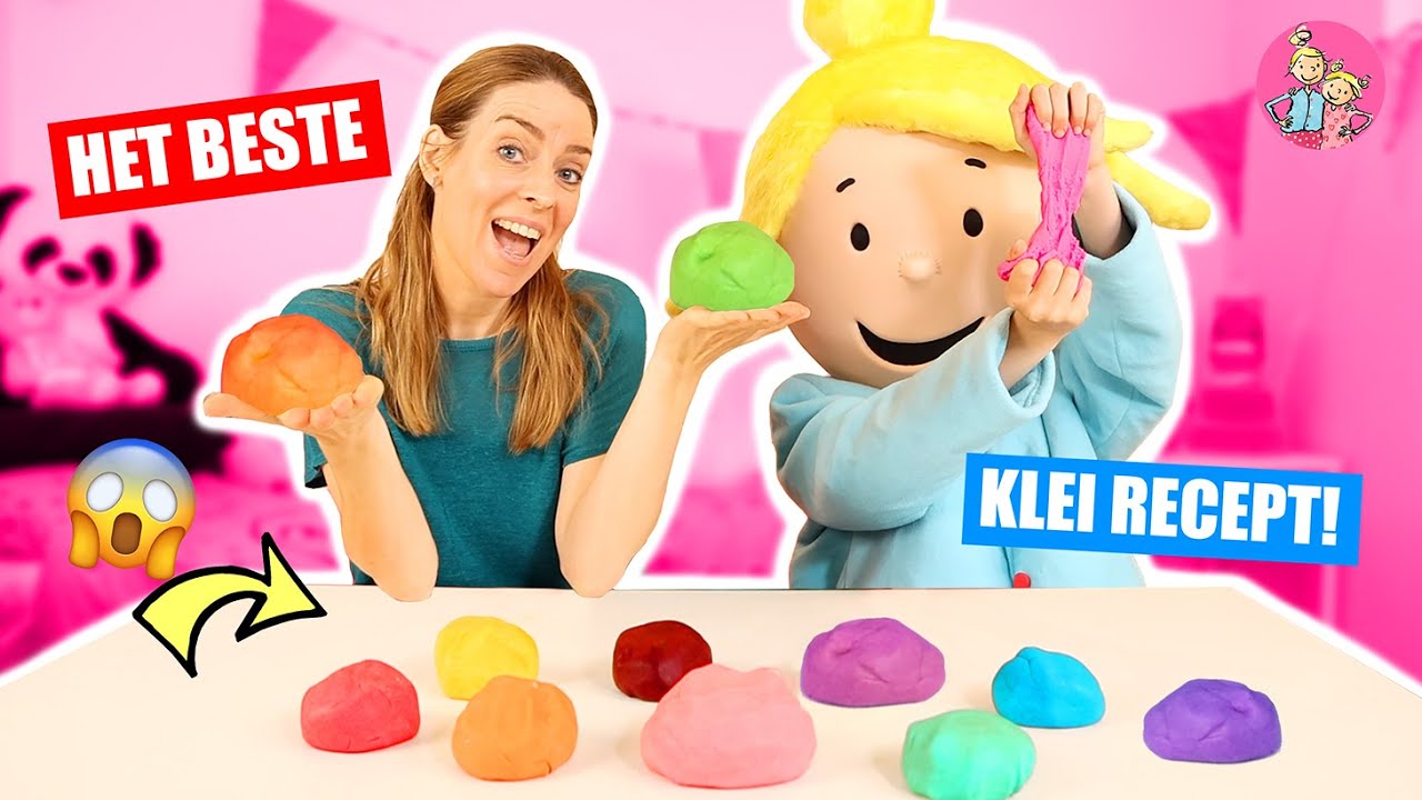 MAAK JE EIGEN SPEELKLEI met De Zoete Zusjes! *DIY PlayDoh Kleuren Klei Maken! ♥DeZoeteZusjes♥