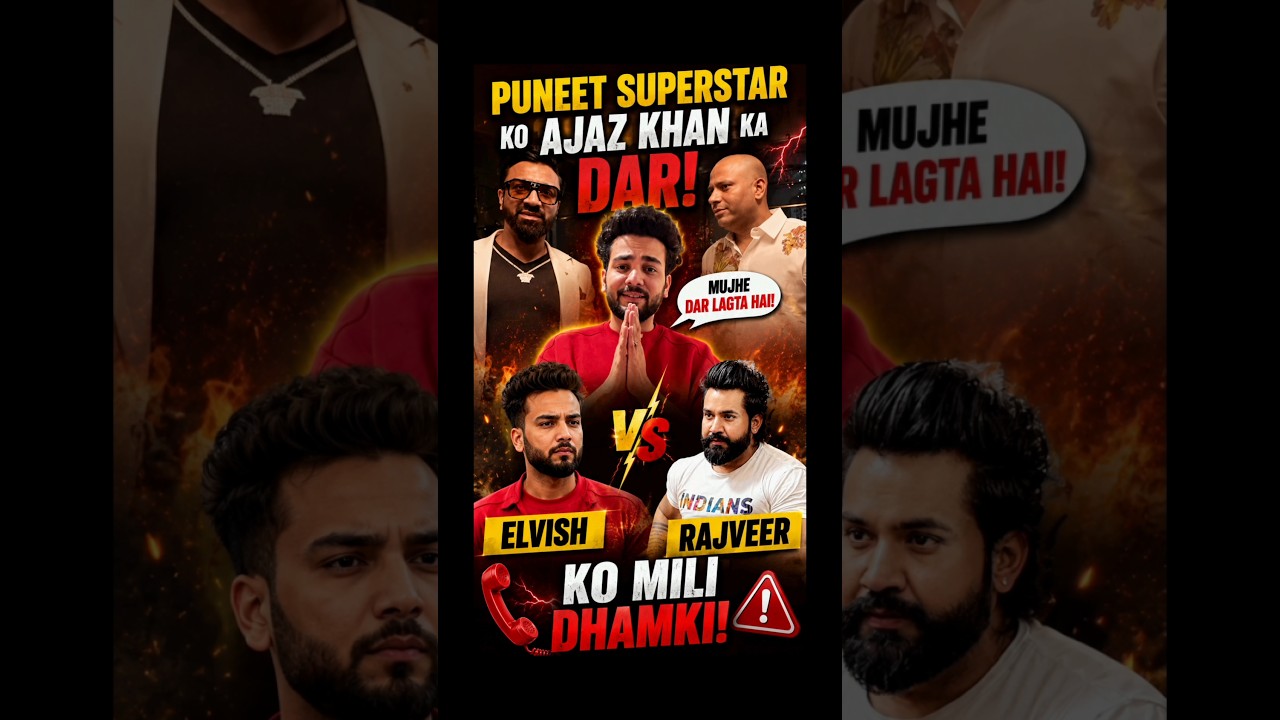 Ajaz Khan Se Dara Puneet Superstar? 😱 Elvish Or Rajveer Ko Mili Dhamki |