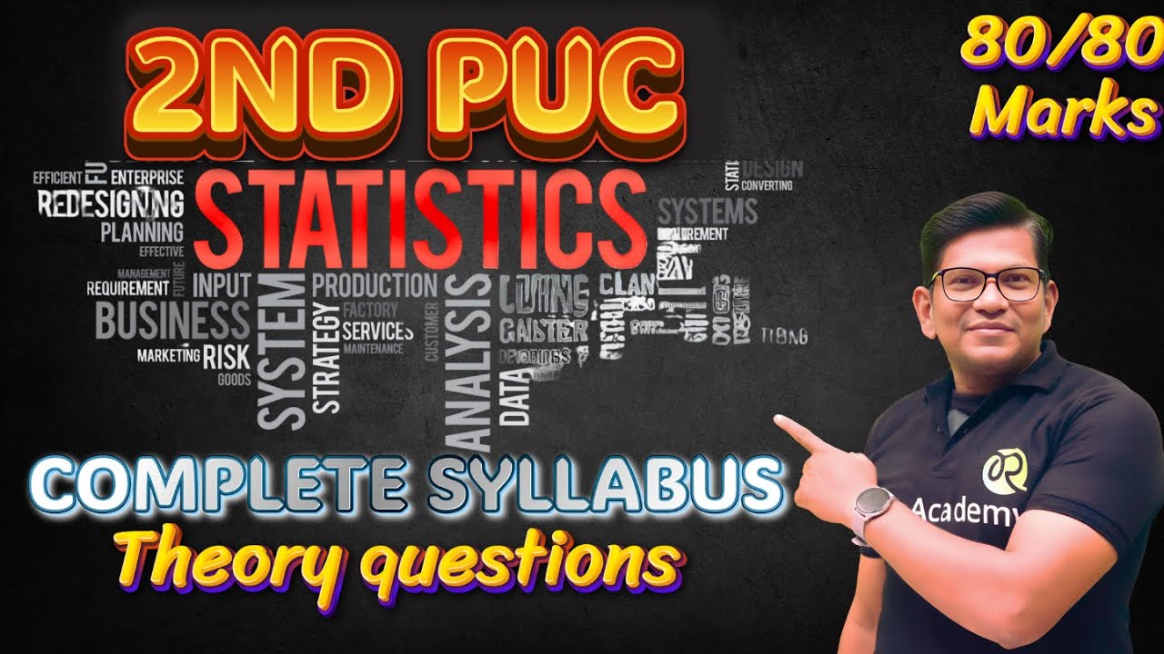 2nd PUC statistics  | theory Questions | PUC Exams 2025 |