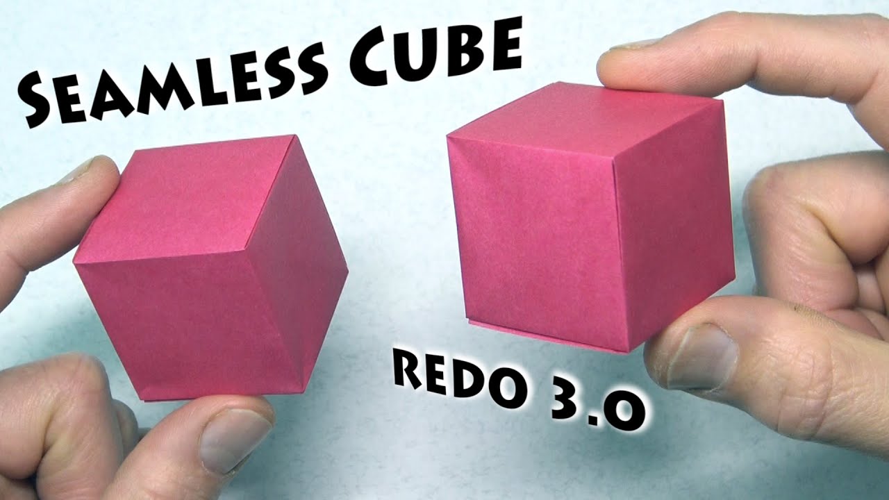 Origami Seamless Cube Redo 3 🧊 New Easier Method!