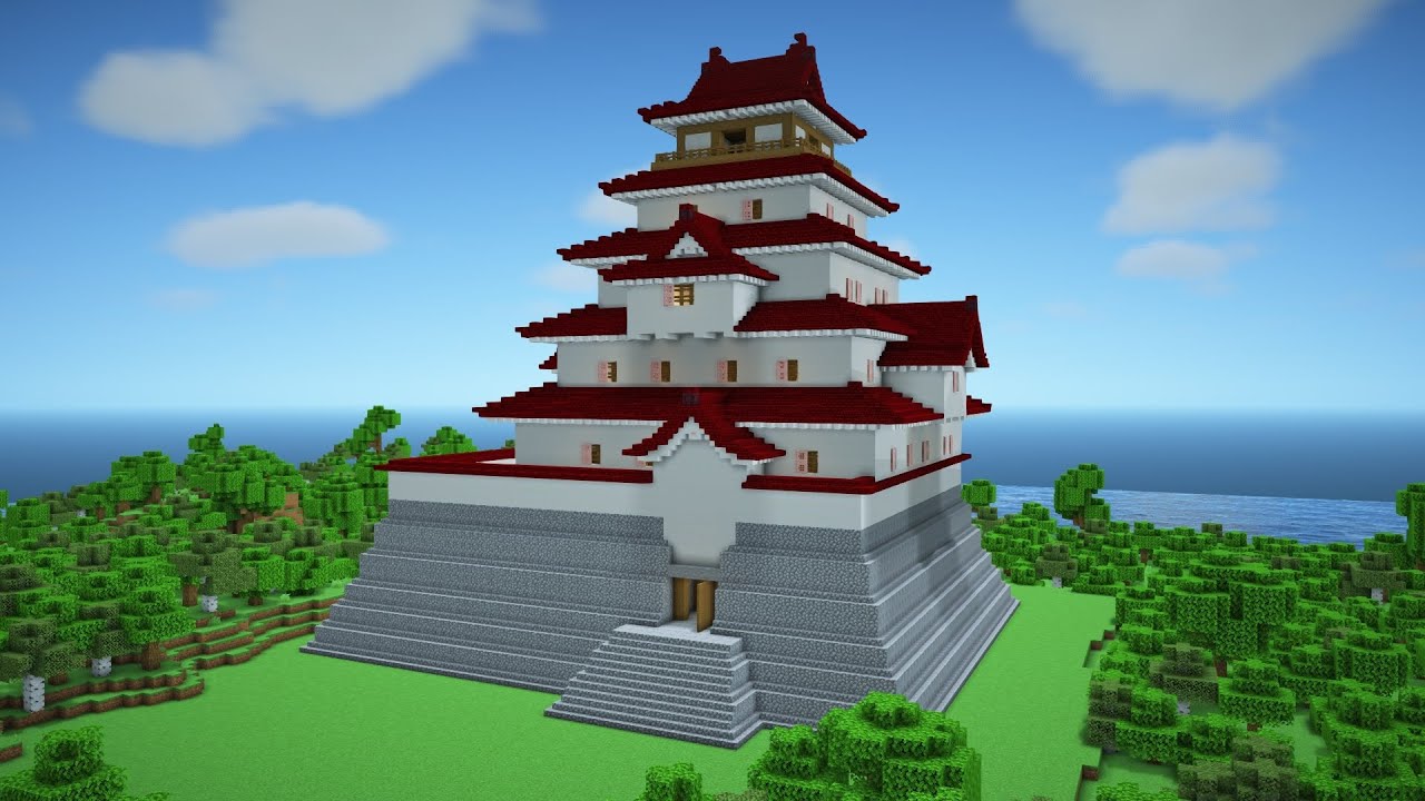 【Minecraft】会津若松城の作り方 Part1 [マイクラ 建築] [Minecraft 城]