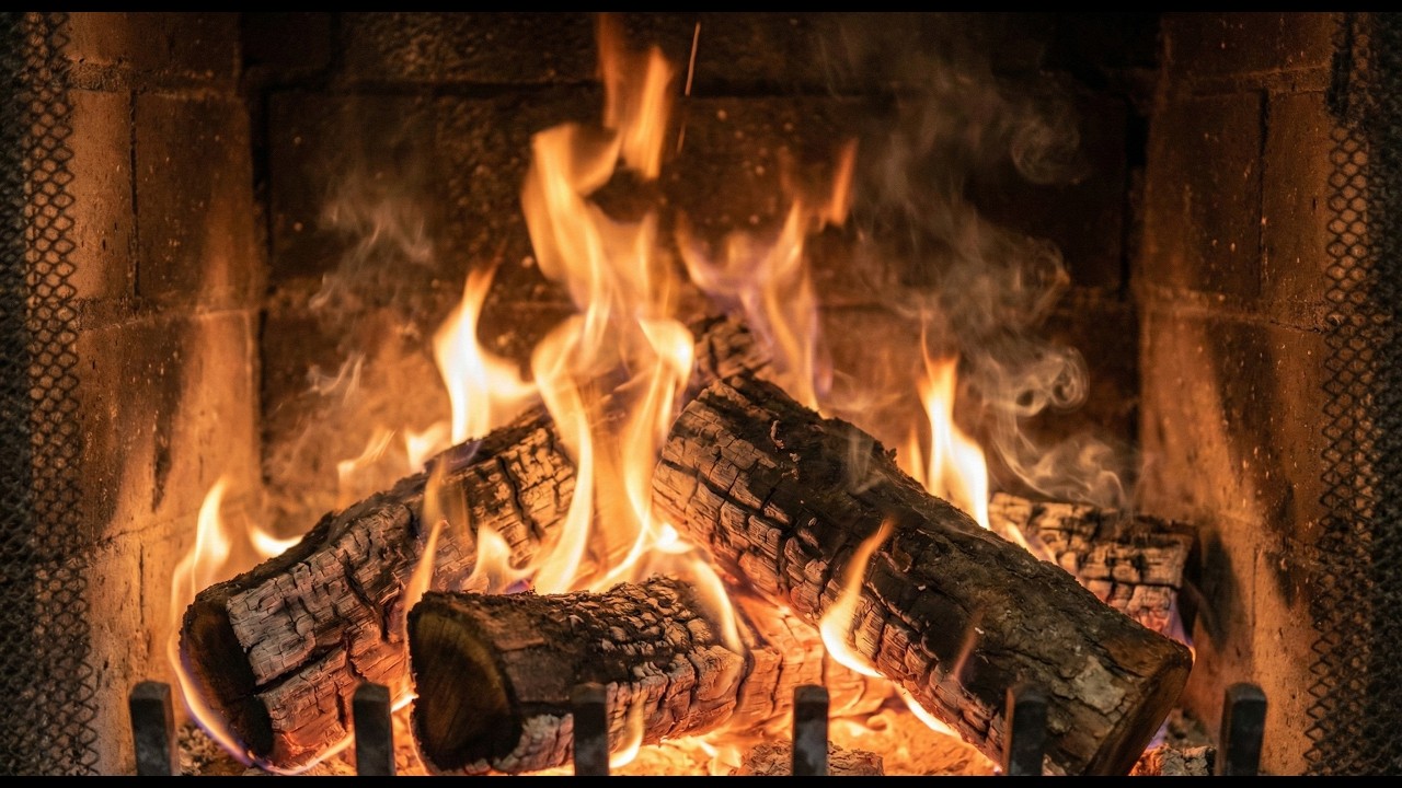 4K Realistic Fireplace Close-Up 🔥 Cozy Fire Flames for Sleep, Relaxation & Focus