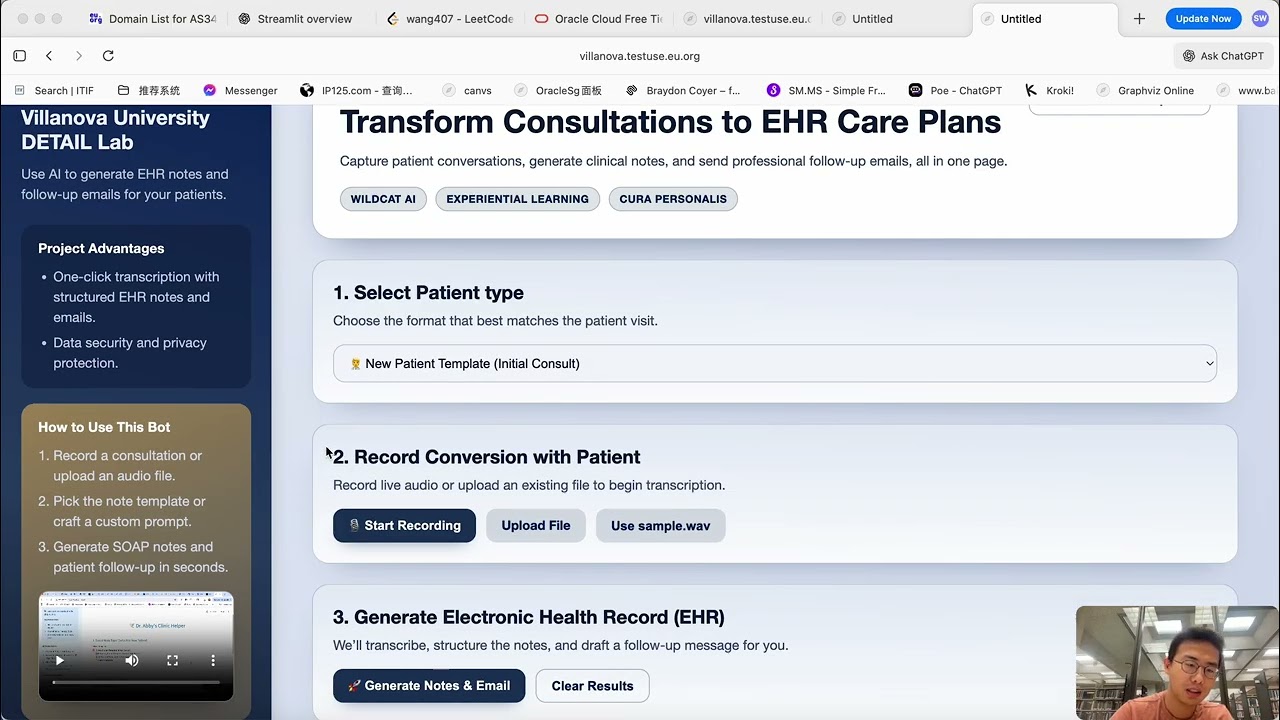 Villanova EHR Tool Introduce