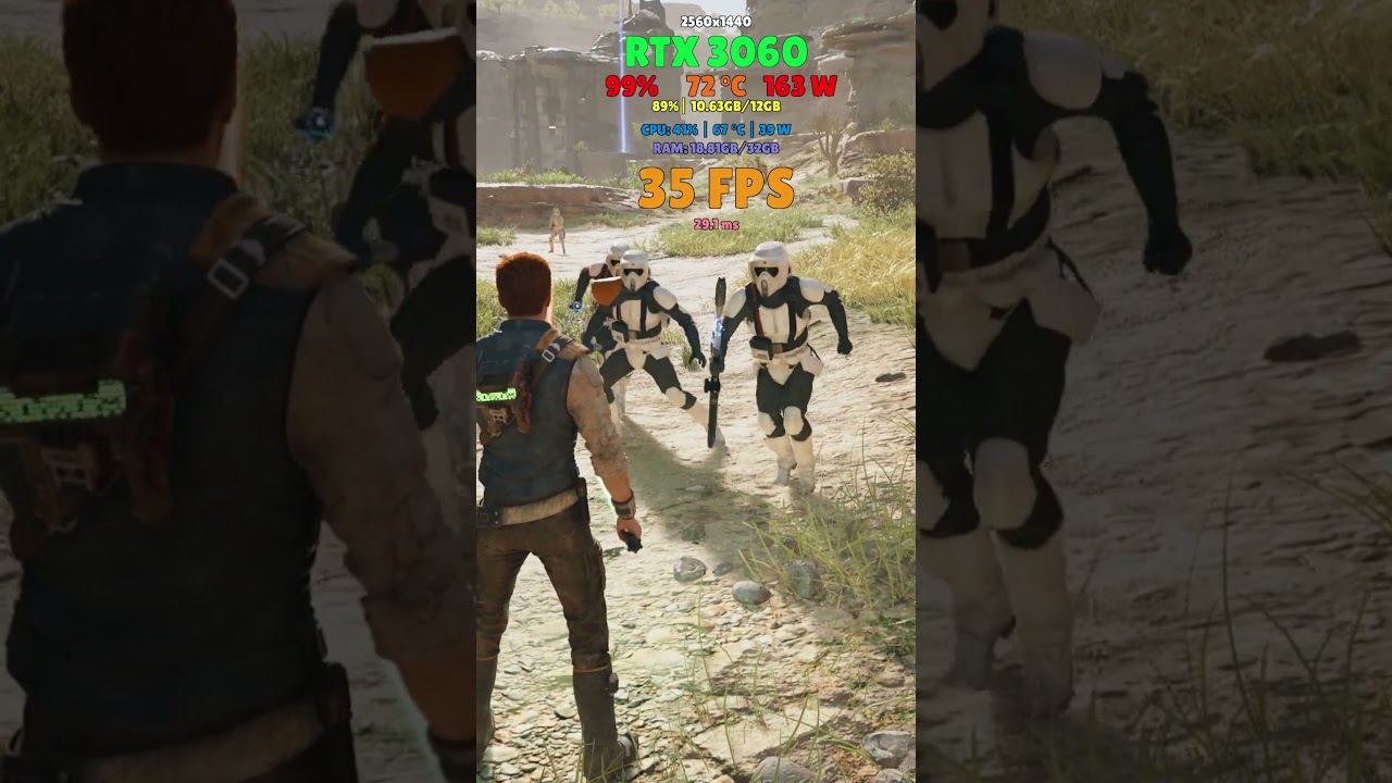 Jedi Survivor 1440p Max Graphics FPS - RTX 3060