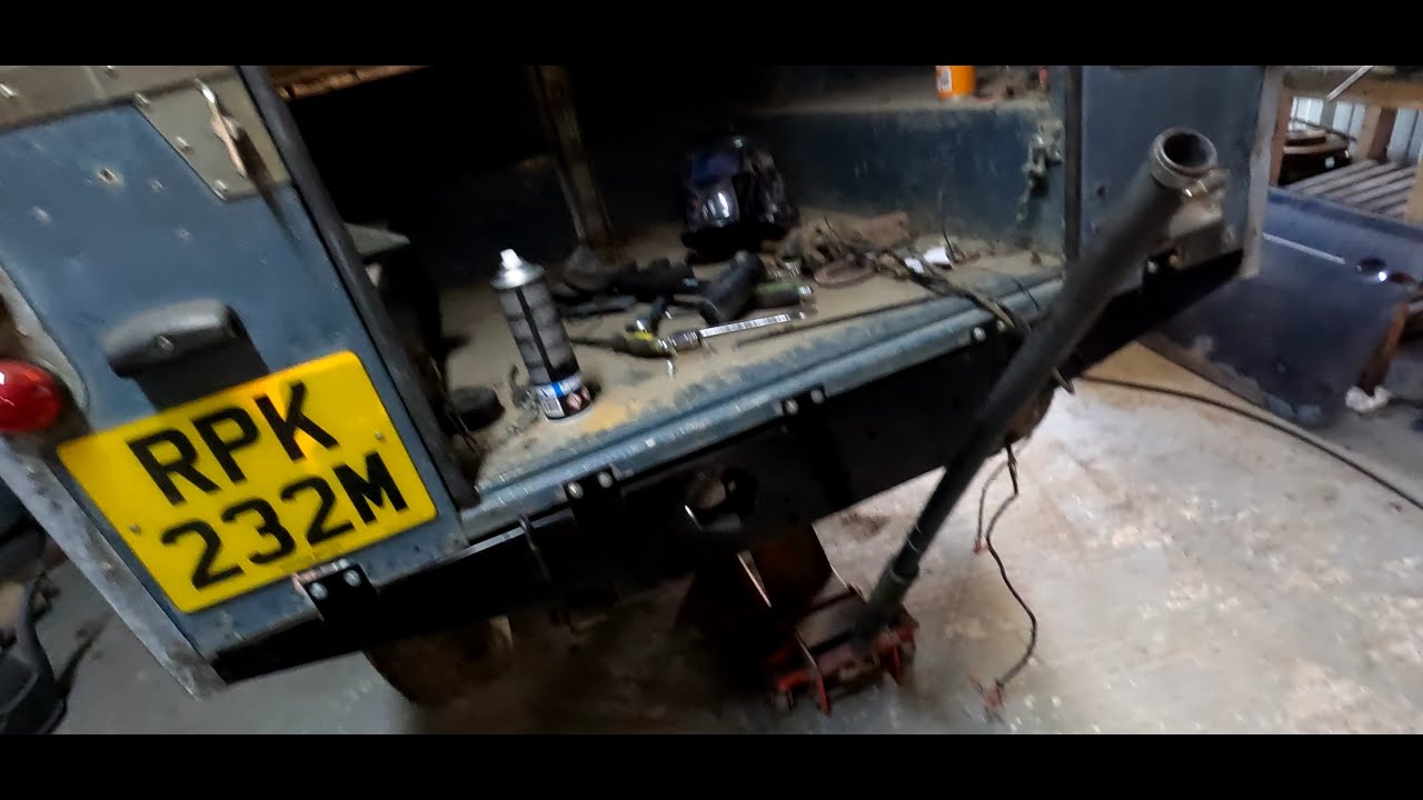 land rover series rear crossmember replacement pt2. Job done!!