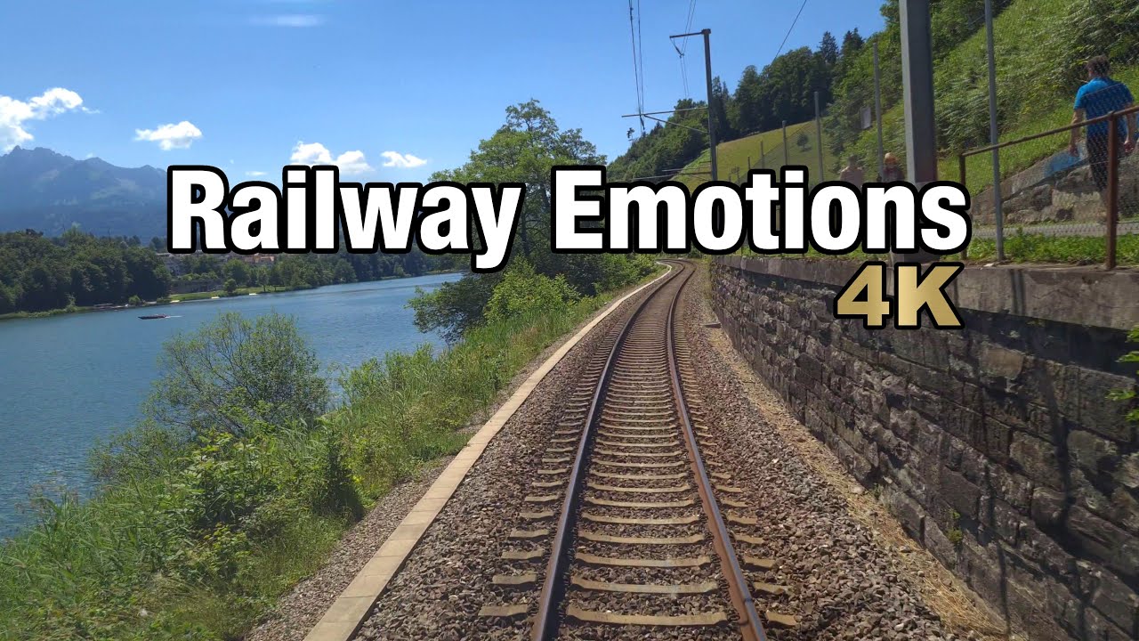 🚆 4K Beautiful cab ride with many single track sections (Switzerland | IR75 Zurich - Lucerne)