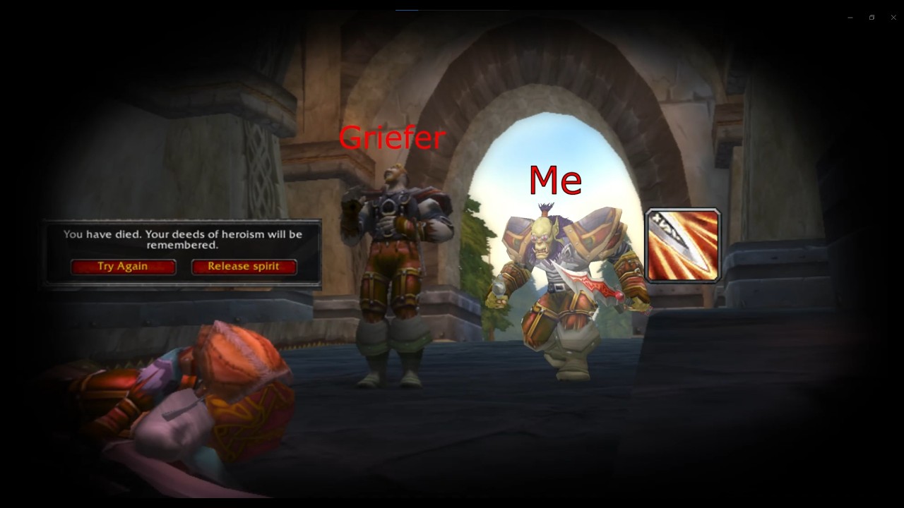 I Killed a Griefer in Classic Hardcore