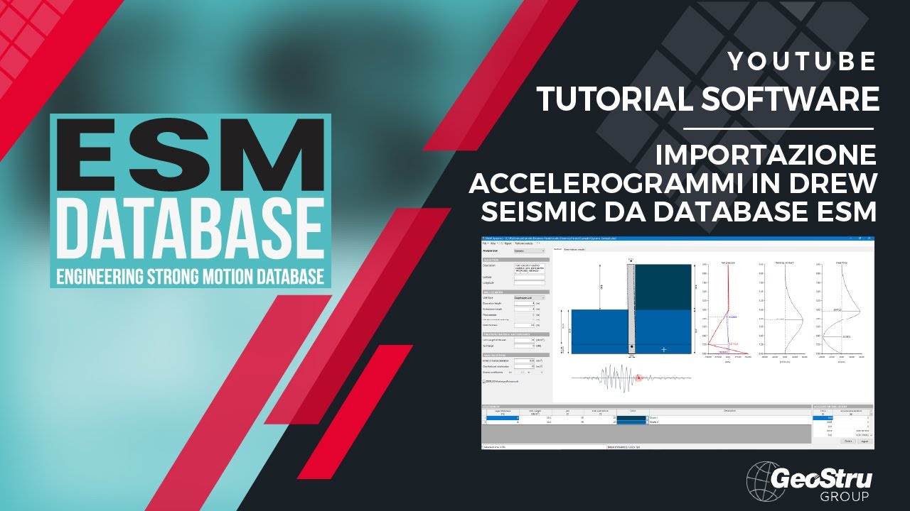 Tutorial software: importazione degli accelerogrammi in DReW Seismic dal database ESM