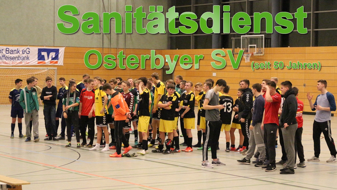 #DRK #SANITÄTSDIENST ✔ Osterbyer SV  ✔ 3 Sporthallen und 7 Helfer #DRK