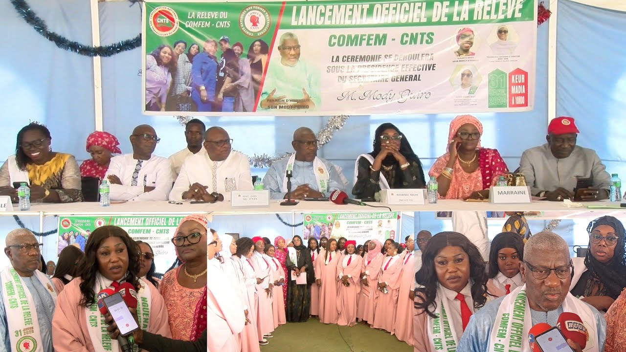 LANCEMENT OFFICIEL DE LA RELEVE COMFEM- CNTS NGUENAR SENE ÉLU COORDONNATRICE NATIONALE DE LA RELEVE 