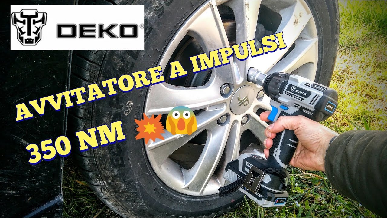 AVVITATORE A IMPULSI BRUSHLESS DEKO 20V 350NM | ELECTRIC CORDLESS IMPACT WRENCH DKBW20XL01| IMPACTO