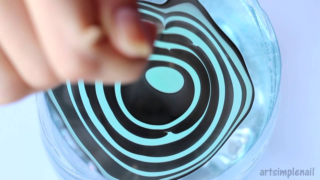 Водный маникюр. Как сделать наклейки для ногтей из маникюра на воде | Water Marble Manicure