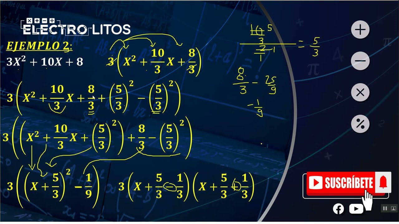 FACTORIZACIÓN: COMPLETANDO A TRINOMIO CUADRADO PERFECTO