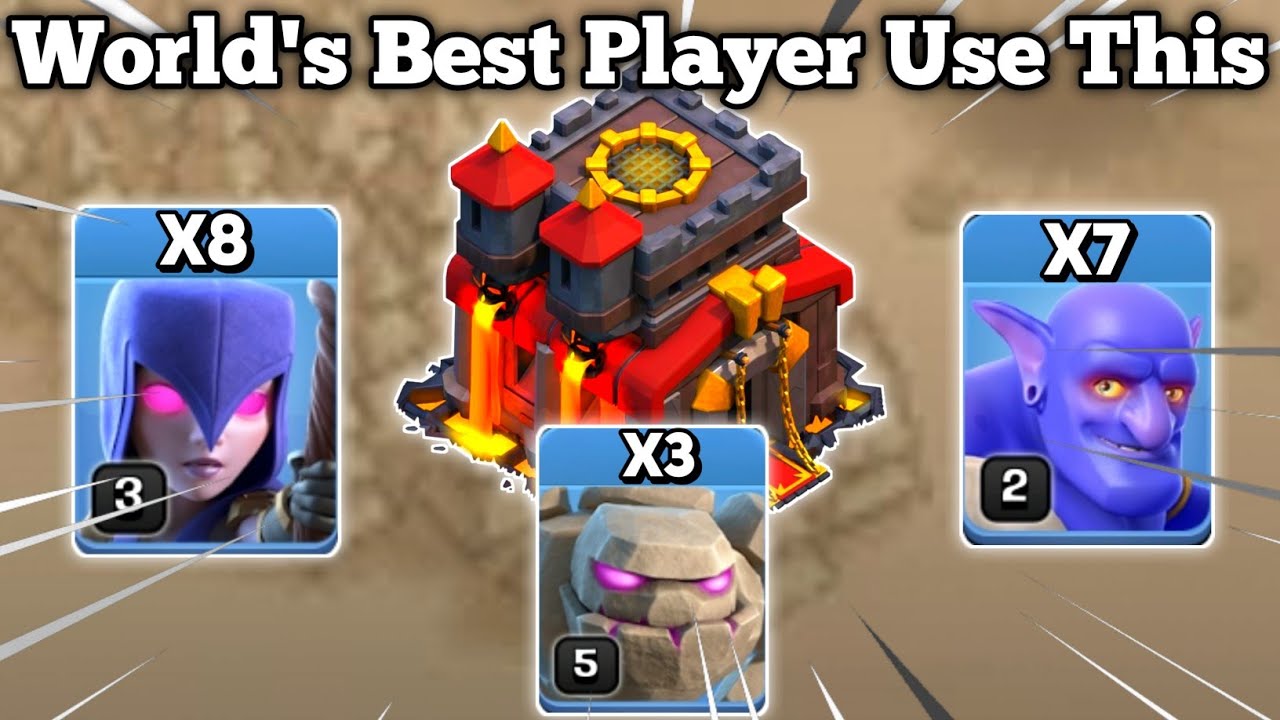 World's Best Player Use This Attack Strategy | TH10 Golem Bowler Witch Attack Strategy 2022 - COC