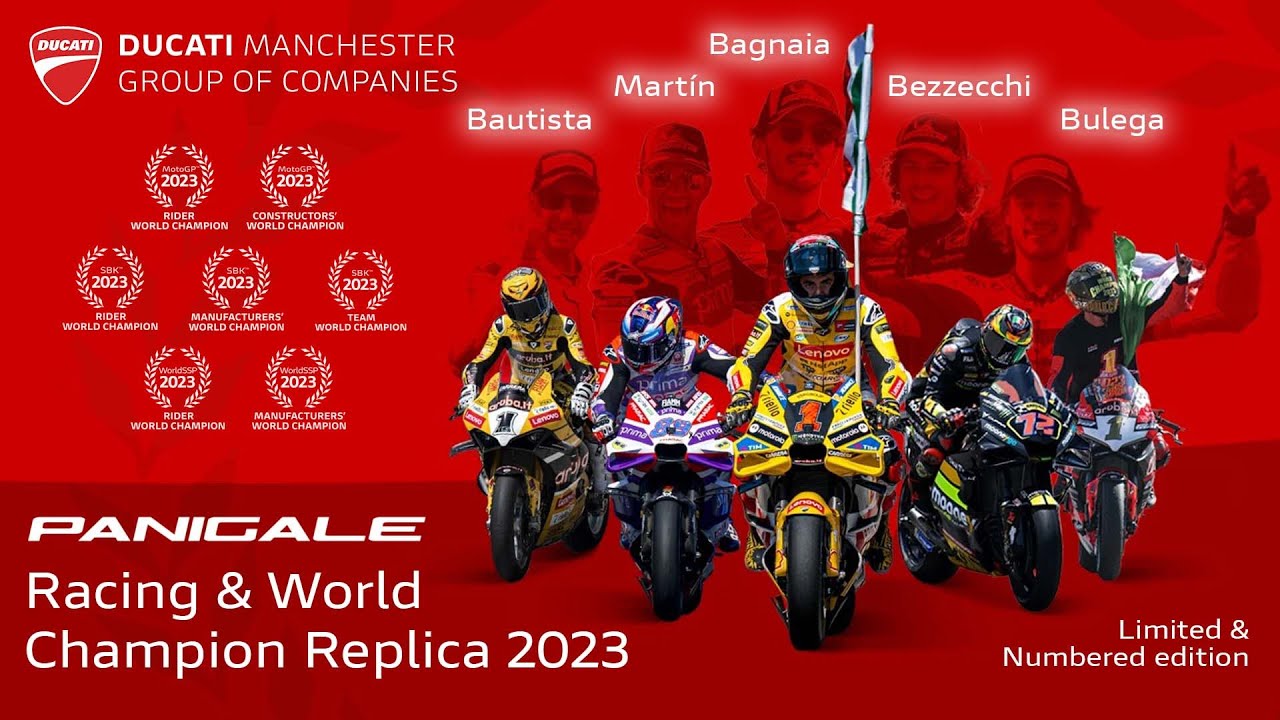 Ducati celebrates 2023 season with Panigale Replicas of Bagnaia, Bautista, Bulega, Martin, Bezzecchi
