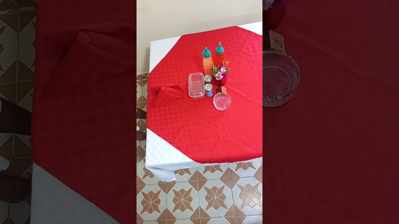 THREE COURSE MEAL SET UP.