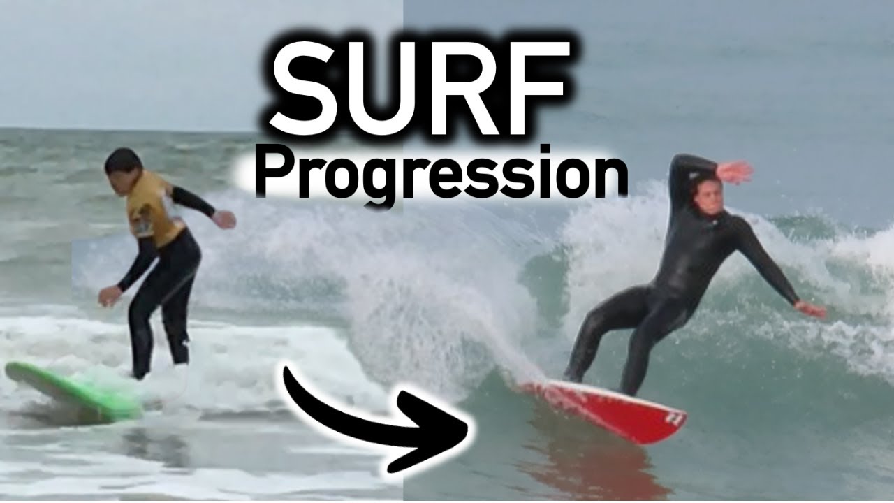 J’APPRENDS LE SURF EN PARTANT DE ZÉRO , MON ÉVOLUTION DE DÉBUTANT À CONFIRMÉ !