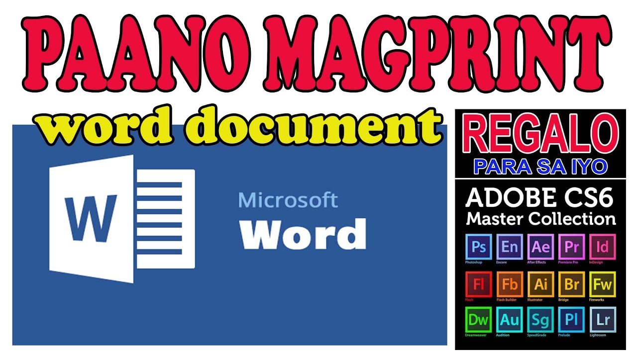 PAANO MAGPRINT ng word document
