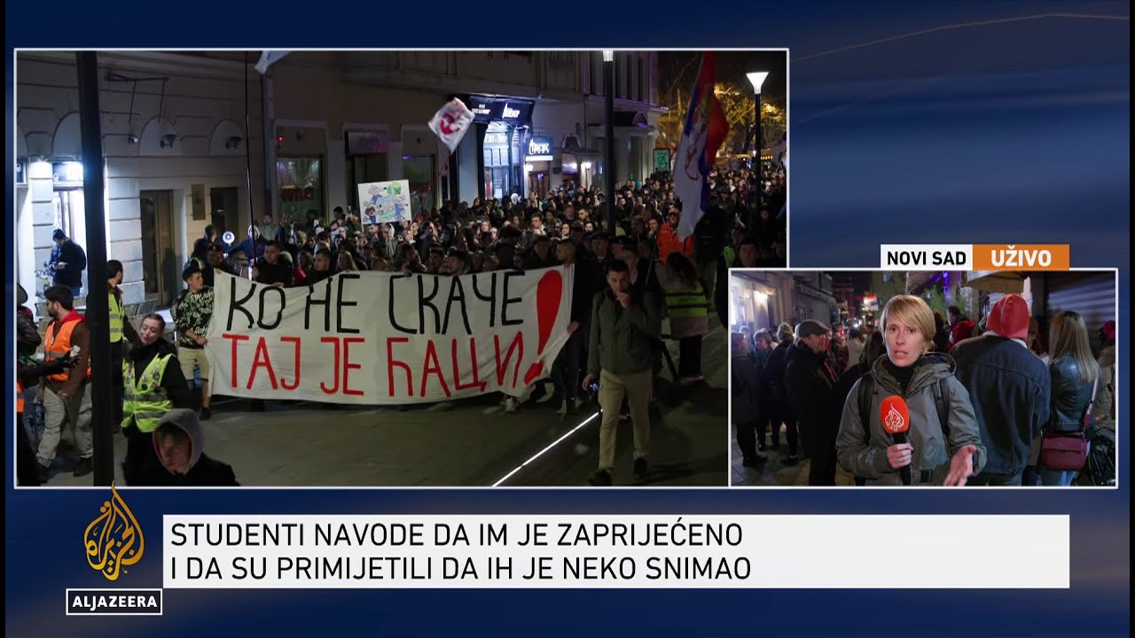 Prostorije SNS-a u Novom Sadu gađane farbom nakon napada na studente