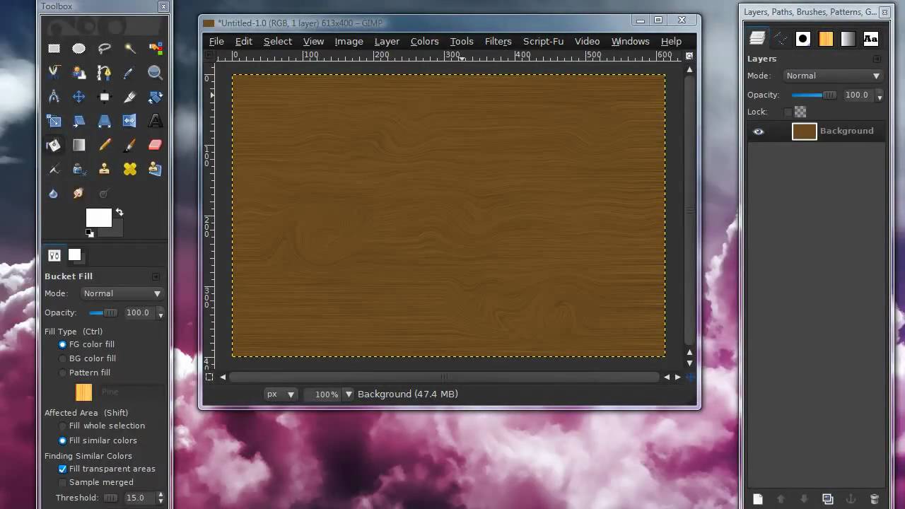 Beginners guide to gimp- how to quickly create a wood texture from scratch in GIMP