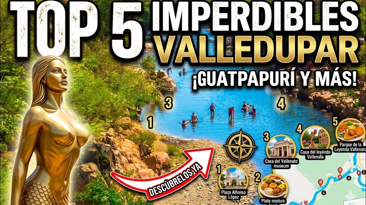 🏨🛏️Top 5🔝 de LUGARES IMPERDIBLES en Valledupar  🛩️✈️#Travel