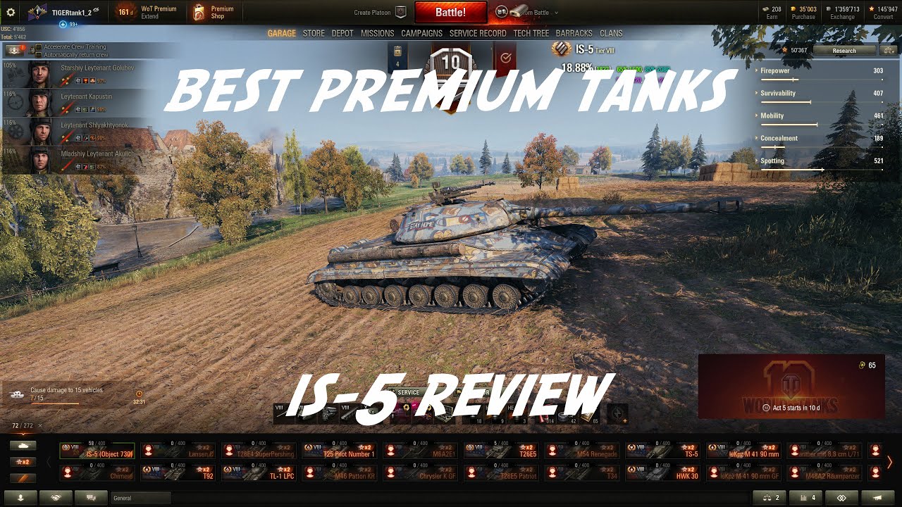 World of Tanks - Best Premium Tanks - IS-5 (Object 730) Review