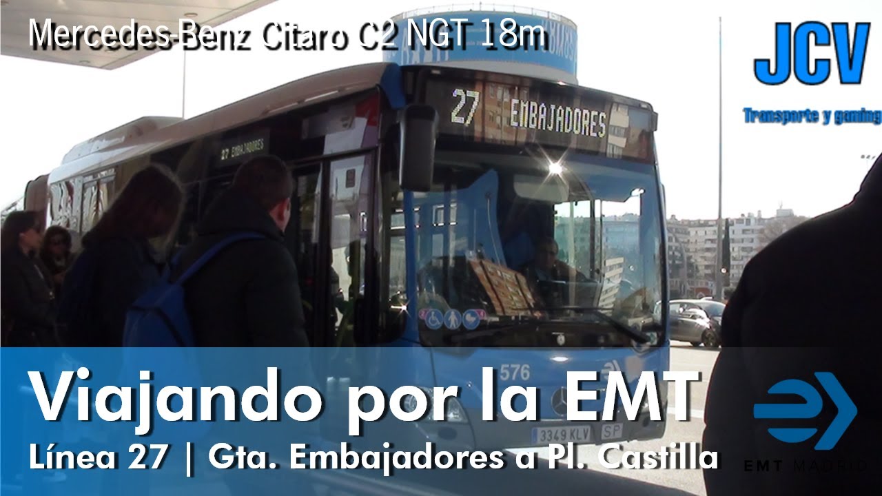 Viajando por Madrid | Línea 27 - EMT Madrid (Mercedes-Benz Citaro C2G) | JCV_375