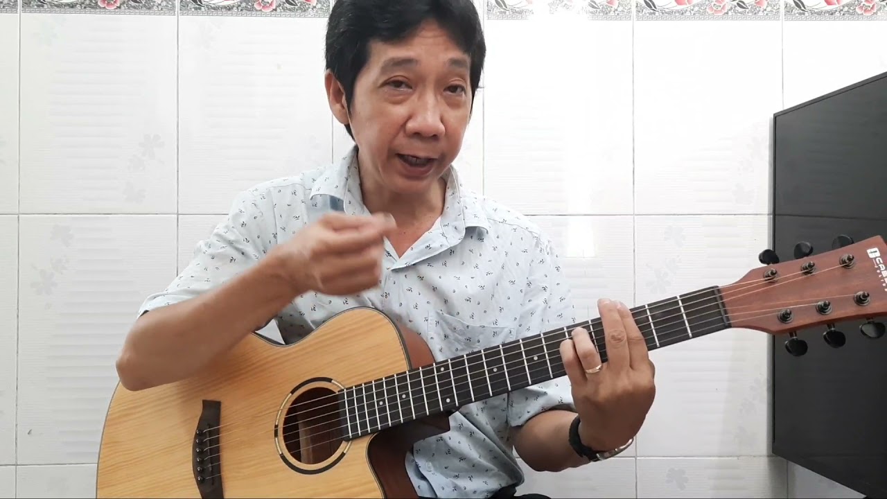 hướng dẫn guitar - học điệu rumba với b&agrave;i h&aacute;t - chiều hạ v&agrave;ng - tone Dm