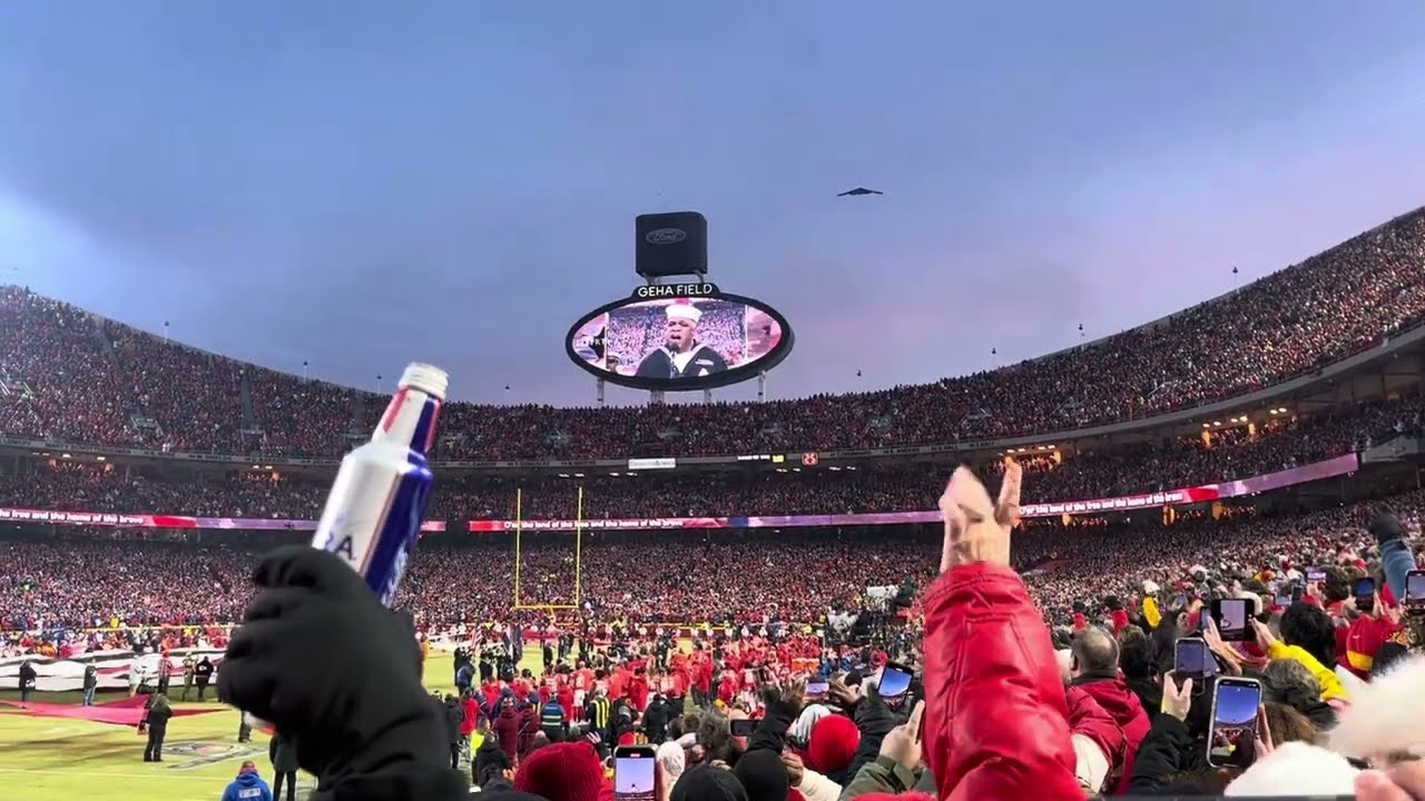 Arrowhead Stadium, AFC championship Chiefs B2 bomber flyover