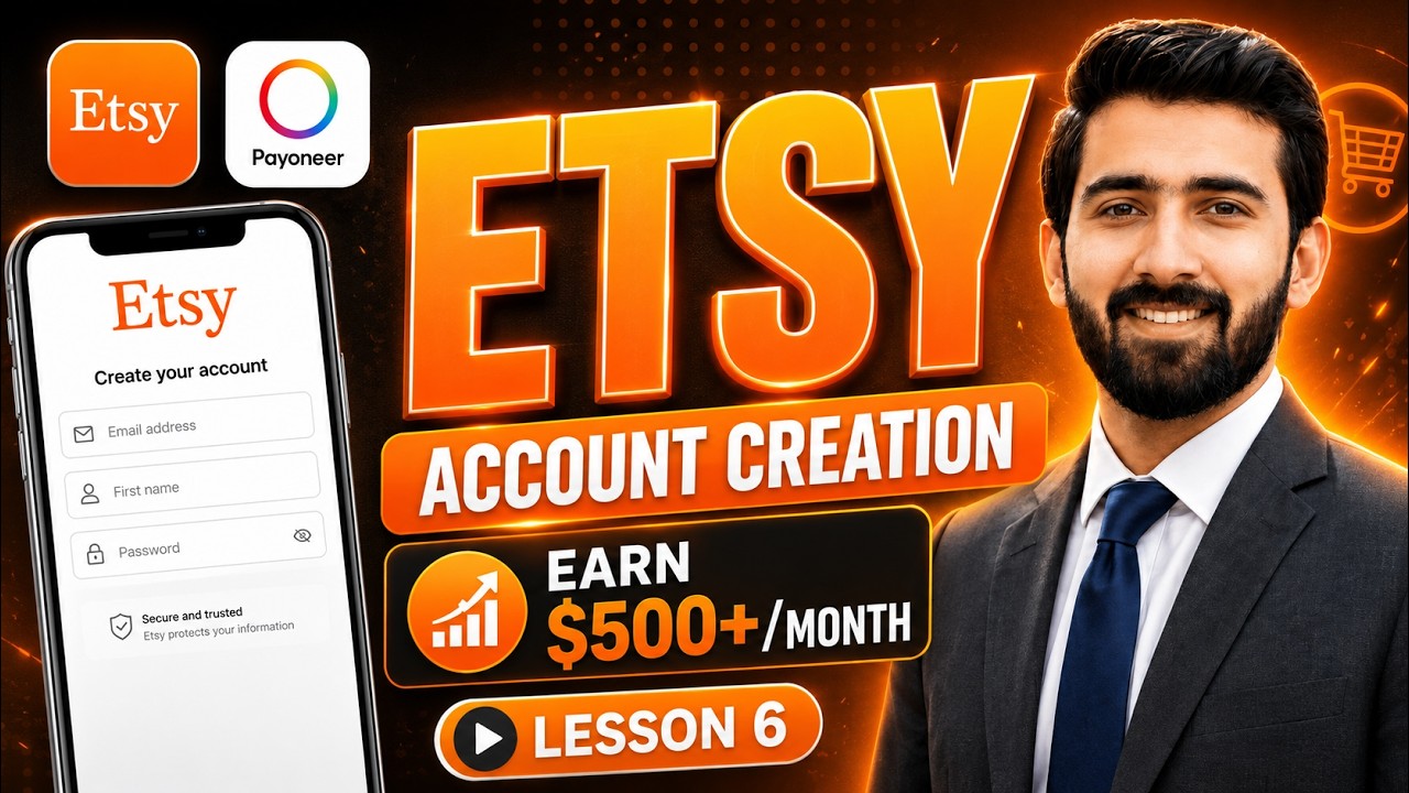 Etsy Account Banane Ka Tarika | Step by Step Etsy Tutorial Pakistan | Etsy Course Lesson No. 6