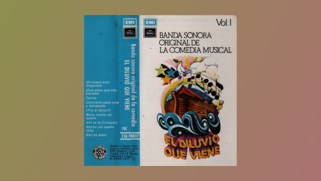 Banda sonora original de la comedia musical, el diluvio que viene, 1977, cassette completo