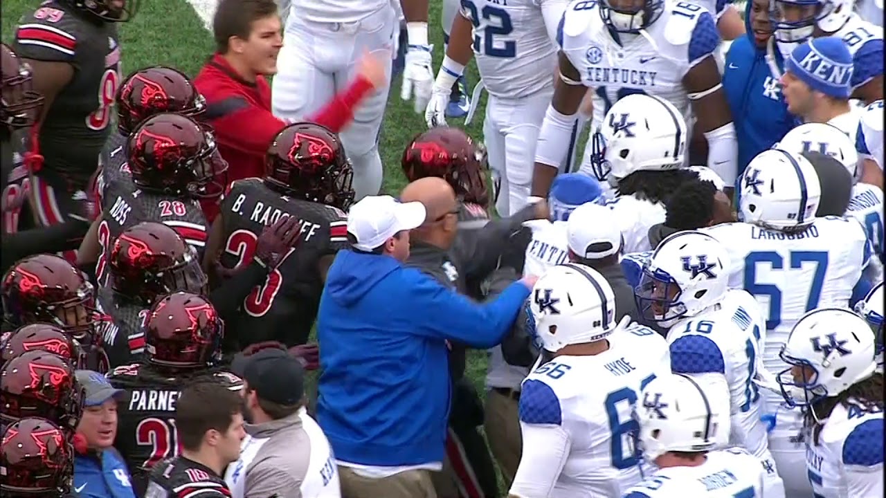 Kentucky at Louisville Football 2014 pregame fight