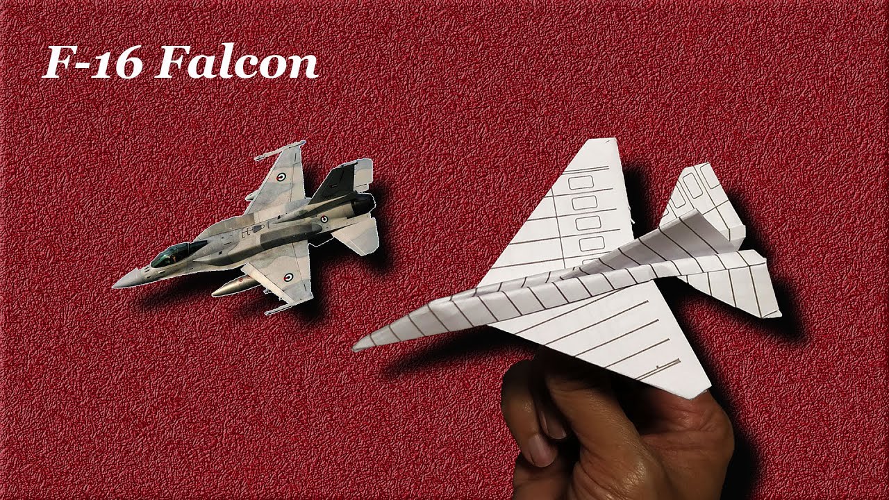 Pesawat Kertas Jet Tempur F-16 Falcon Keren