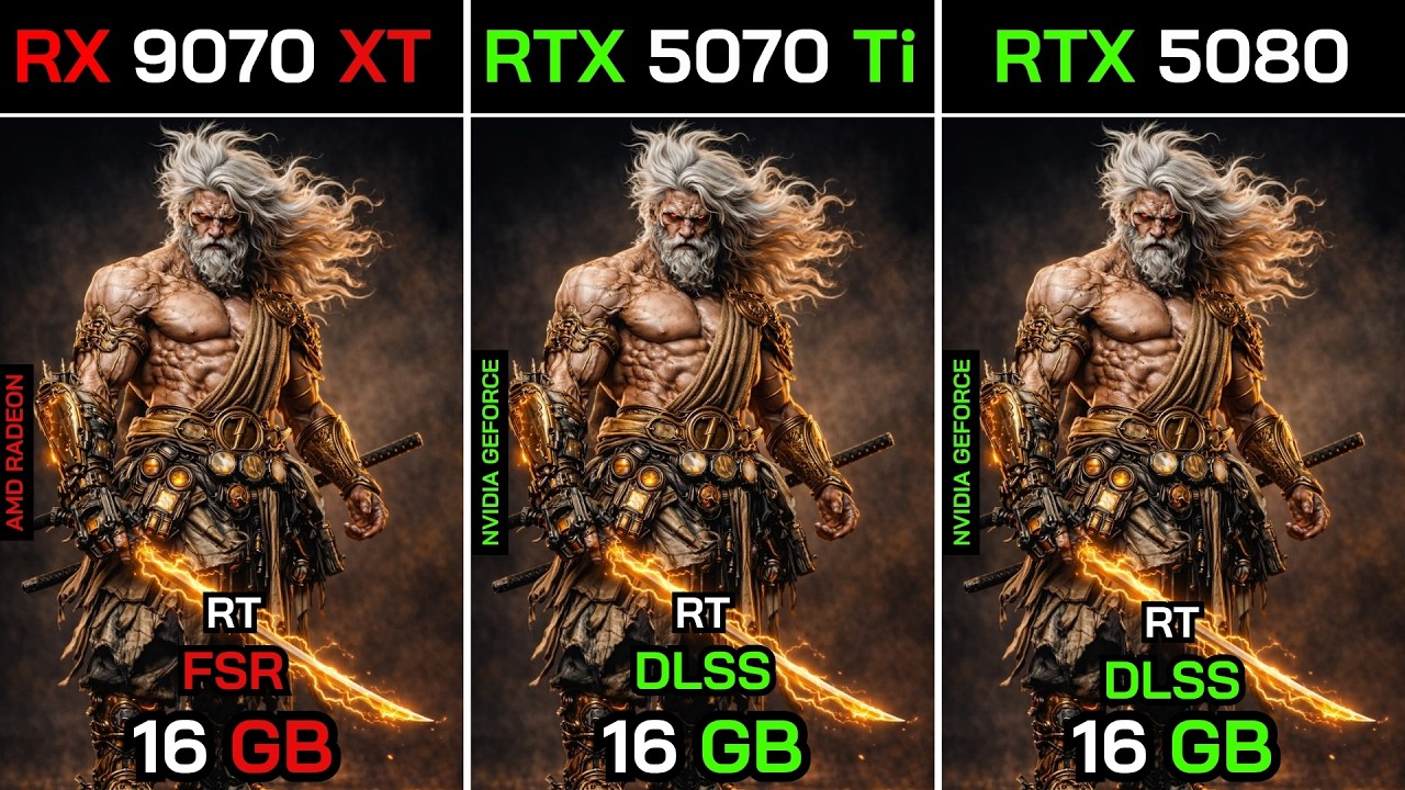 RX 9070 XT VS RTX 5070 Ti VS RTX 5080 + Ryzen&trade; 7 9800X3D : TEST IN 20 GAMES
