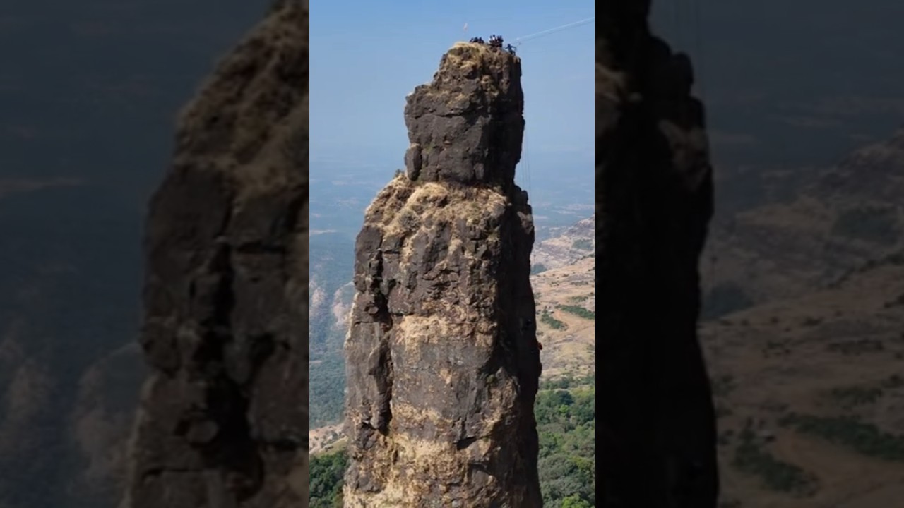 Jivdhan Fort Valley Crossing🧗🏼&zwj;♀️| #naneghat | #jivdhanfort | #zipline | #scary | #adventure