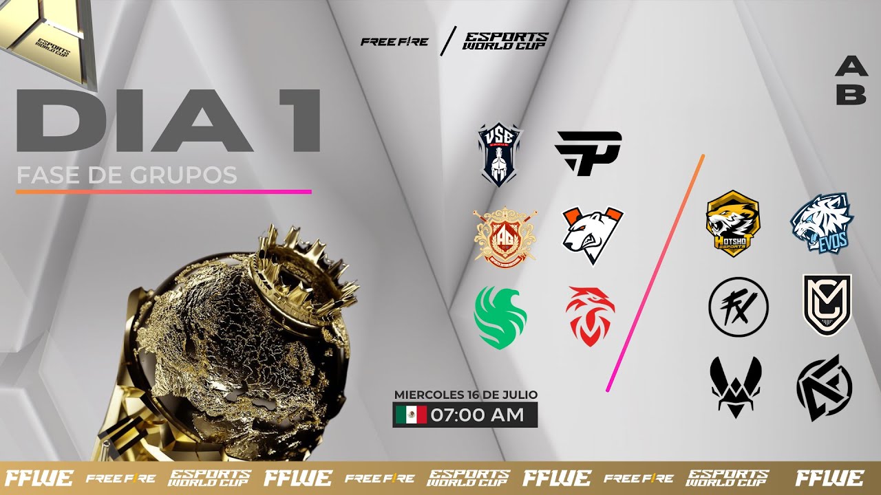 Free Fire - Día 1 Fase de Grupos | GRUPOS A x B|  Esports World Cup 2025 | Riyadh 🇸🇦