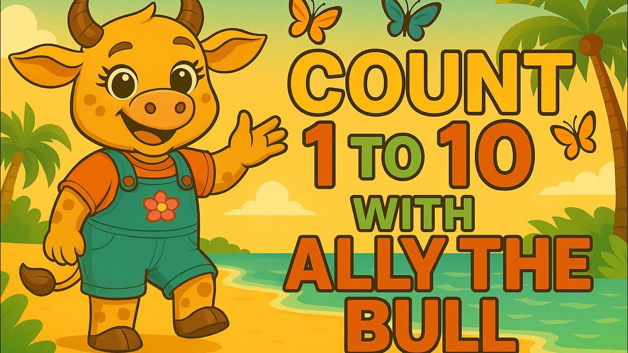 Fun Counting Song for Kids 🎶 | Ally the Bull Teaches Numbers 1&ndash;10 | Caribbean Vibes| ADASTRA KIDS
