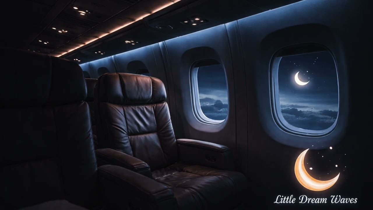 3 Hour Airplane Cabin Sound ✈️ Night Flight Ambience for Deep Sleep