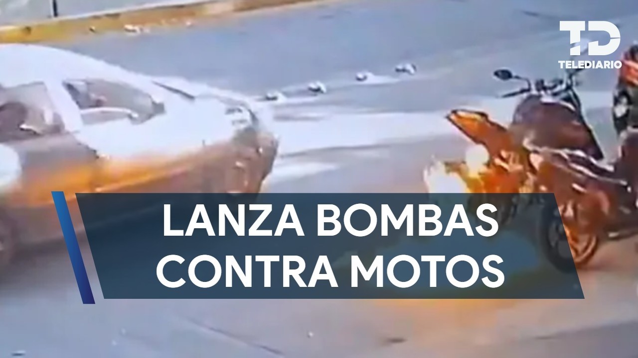 Captan a hombre lanzando bomba Molotov contra unas motocicletas estacionadas en Guadalajara